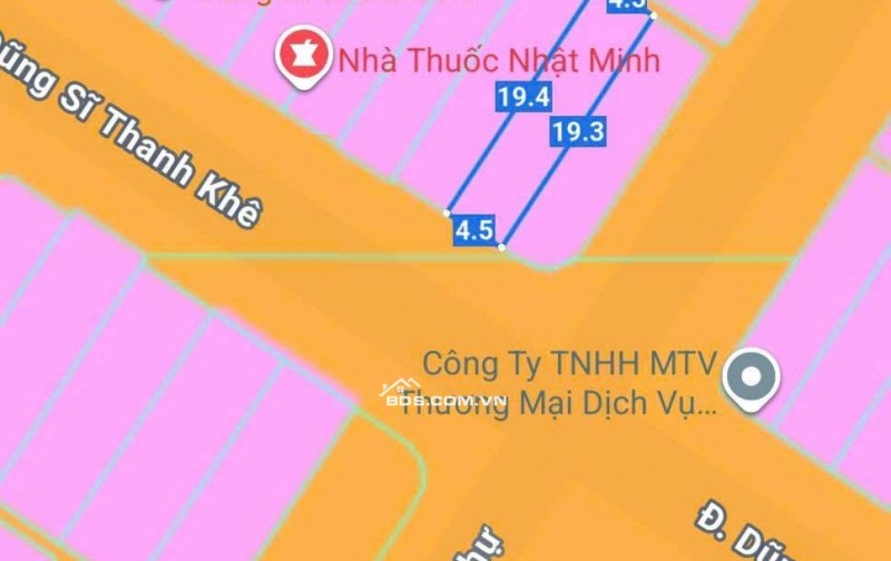 Bán đất đường Dũng Sĩ Thanh Khê - trục đường kinh doanh